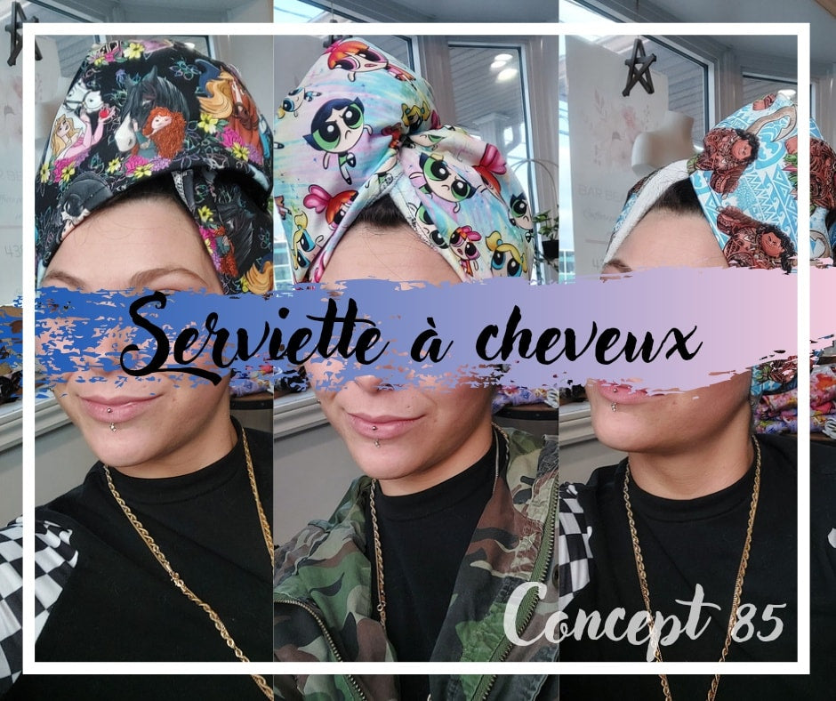 Serviette à cheveux (PRÉCOMMANDE)